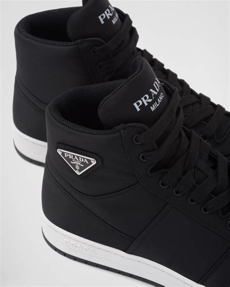 prada high top boots|Prada gabardine high top sneakers.